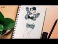 How to draw Female Body | Manga Style | sketching | anime character | ep-287