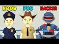 NOOB vs PRO vs HACKER - Let's Be Cops 3D