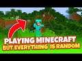 | Playing MINECRAFT But Every Thing Is RANDOM |