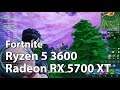 Radeon RX 5700 XT Review (Ryzen 5 3600) - Fortnite - Gameplay Benchmark Test