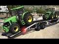 GTA 5 Real Life Mod #216 Delivering John Deere 6230 Farming Tractors To The O'Neil Ranch