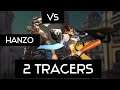 Overwatch gameplay Hanzo vs 2 Tracers