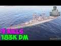 World of WarShips | Amagi | 9 KILLS | 183K Damage - Replay Gameplay 4K 60 fps