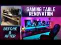 Gaming Table Renovation Before & After | BUDGET GAMING Table Setup