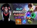 GrandMaster Karma Support vs Thresh - 천상계 서폿 카르마 템트리 룬 슈렐 유성 カルマ Карма 天启者 卡瑪 - LOL KR 11.18