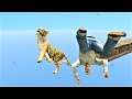 قفزات وطيحات مضحكة 🐸 GTA 5 - animals funny jumps and falls