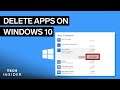 How To Delete Apps On Windows 10
