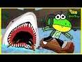 Roblox Mini Games Run from GIANT SHARK Let's Play with Gus the Gummy Gator