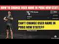 How To Change Username In Pubg New State | Can't change Username in Pubg New State Fix