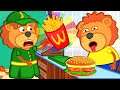 Lion Family Official Channel 🍔 Pretend Play Macdonalds | Cartoon for Kids