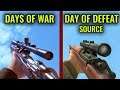 Day of Defeat: Source vs Days of War - Weapon Comparison