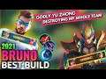 Godly Yu Zhong Destroying My Whole Team | Bruno Best Build 2021 | Top 1 Global Bruno Build -MLBB