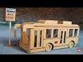 How to Make Toy Bus (Folding Door) - Amazing Cardboard Car