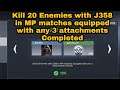 Kill 20 Enemies with J358 in MP matches Equipped with any 3 attachments | Small Arms COD Mobile