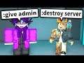 The OWNER joined and gave me ADMIN COMMANDS... so I BROKE the game!! (Roblox Flood Escape)