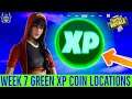 All Green XP Coins Locations Week 7! Secret XP Coins Fortnite Chapter 2 Season 3!
