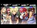 Super Smash Bros Ultimate Amiibo Fights  – Pyra & Mythra #391 Mythra vs Cloud vs Mario vs Richter