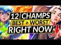 12 BEST and WORST Champions RIGHT NOW - Tips for Patch 11.19 - LoL Guide