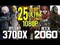 Ryzen 7 3700x + RTX 2060 in 25 games ultra settings 1080p benchmarks!