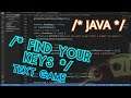 ASMR Java coding a text game: You lost your car keys. keyboard sounds