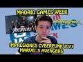 IMPRESIONES DE CYBERPUNK 2077 Y MARVEL'S AVENGERS / MADRID GAMES WEEK
