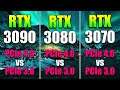 RTX 3090 24GB (PCIe 4.0 vs 3.0) vs RTX 3080 10GB (PCIe 4.0 vs 3.0) vs RTX 3070 8GB (PCIe 4.0 vs 3.0)
