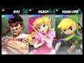Super Smash Bros Ultimate Amiibo Fights   Request #5621 Ryu vs Peach vs Toon Link
