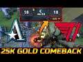 WTF 25K GOLD SWING! - T1 VS TEAM ASTER GAME 2 WHAT A COMEBACK ON TI10