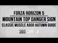 Forza Horizon 5 Mountain Top Danger Sign Challenge Guide - Classic Muscle A800 Autumn Challenge
