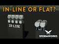 Modular Engine Test - IN-LINE 4 VS FLAT 4 - Which is Better? - Stormworks