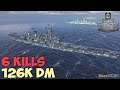 World of WarShips | Georgia | 6 KILLS | 126K Damage - Replay Gameplay 1080p 60 fps