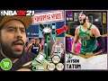 BUYING AND COLLECTING EVERY CARD WE CAN FOR DARK MATTER JAYSON TATUM IN NBA 2K21 MYTEAM