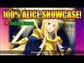 Max Limit Broken Alice 100% Showcase! Sword Art Online Alicization Rising Steel