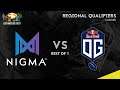 OG.Seed vs Nigma Game 1 (BO3) ESL One Los Angeles 2020 EU Closed Qualifier