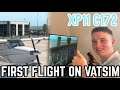 X-Plane 11 VATSIM | First Vatsim Flight - VFR Circuit At Bristol | Cessna 172