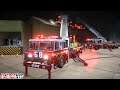 EmergeNYC Two FDNY Tower Ladders Fighting A HUGE Warehouse Fire In Manhattan