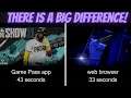 xCLOUD Game Pass app vs Chrome Web | game loading comparison | which one is faster?