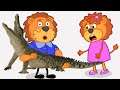 Lion family have new pets | Cartoon for Kids