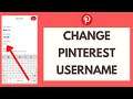 Pinterest Username: How to Change Pinterest Username