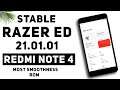 Stable Razer Edition 21.01.01 Update For Redmi Note 4 | Android 10 | Most Smoothness Rom