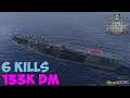 World of WarShips | Kaga B | 6 KILLS | 133K Damage - Replay Gameplay 4K 60 fps