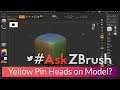 #AskZBrush - "When I turn on Polyframes my mesh displays these yellow pin heads?"