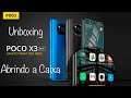 Unboxing | Abrindo a Caixa do XIAOMI POCO X3 NFC M2007J20CG | MiUi 12 | 6gb RAM Bateria 5160mAh Azul
