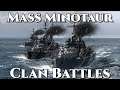 World of Warships: Mass Minotaur in Clan Battles