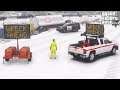 GTA 5 DOT Emergency Message Board Truck Responding To 20 Car Chain Reaction Pile Up Accident In Snow