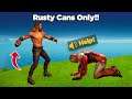 Killing Mythic Boss Iron Man Using Only Rusty Cans Challenge in Fortnite