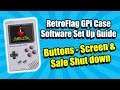 RetroFlag GPi Case Software Set Up Guide - Safe Shutdown - Screen & Buttons