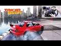 Drifting Evo at Docks w/Steering Wheel! (4K) | Assetto Corsa Drift w/Ultra-Graphics Mods