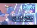 [Genshin Impact] AR 53 | Level 90 Ganyu damage compilation with Amos + Dvalin one cycle