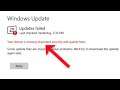 Windows Update Failed - Your Device Is Missing Important Security And Quality Files - Fix n